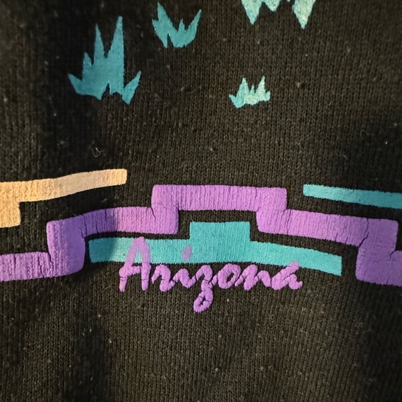 VTG Sedona Arizona Southwestern Tourist Sweatshirt Wolf Moon Desert 90s Native - Picture 4 of 12